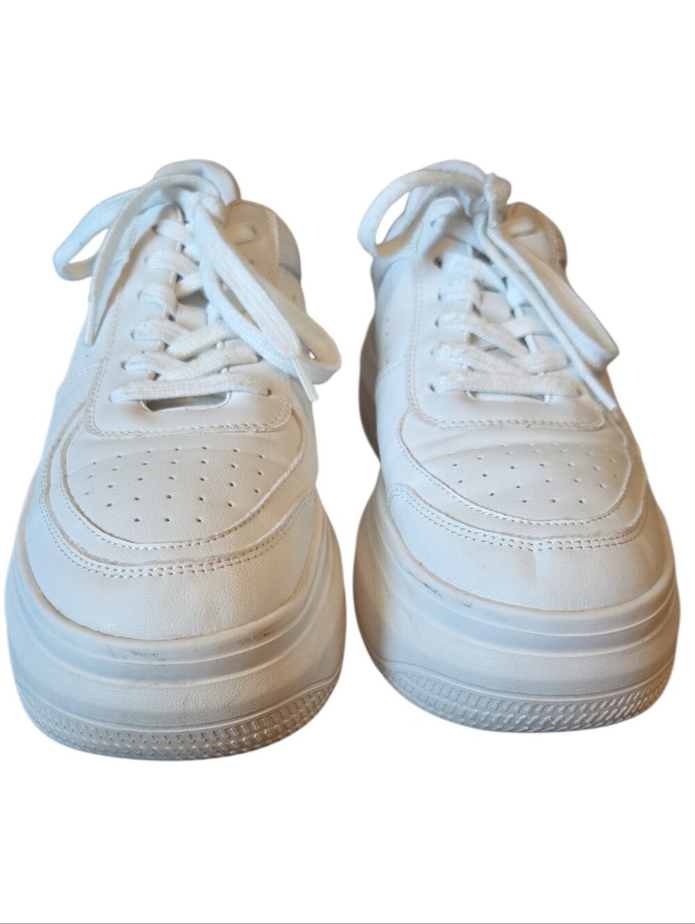 Steve Madden Perrin Women's White Platform Lace-Up Sneakers Size 9 - Picture 2 of 7